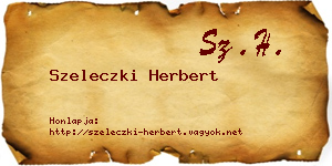 Szeleczki Herbert névjegykártya